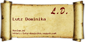 Lutz Dominika névjegykártya